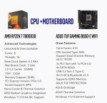 AMD Ryzen 7 7800X3D CPU & ASUS TUF B650-E Bundle