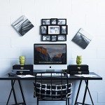 Wooden Monitor Riser with 2 Drawer Organizer Set