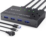 4-Port USB 3.0 KVM Switch with Remote Button