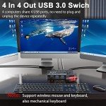 4-Port USB 3.0 KVM Switch with Remote Button