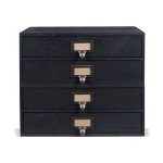 Wooden Monitor Riser with 2 Drawer Organizer Set
