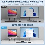 USB 3.0 Switch for 2 Computers with Hub