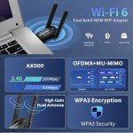 Dual-Band WiFi 6 and Bluetooth 5.4 Adapter