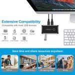 YINNCEEN USB 3.0 KVM Switch for 2 PCs