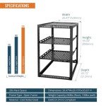 Tecmojo 20U Open Frame Network Rack - Black