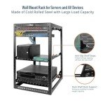 Tecmojo 20U Open Frame Network Rack - Black