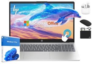 HP Touchscreen 15.6" Laptop with Office 2024