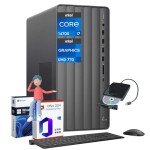 HP Envy TE01 Desktop Computer PC - Intel i7 14700(20-core, up to 5.4GHz) - Wi-Fi 6 - Intel UHD Graphics - Office Lifetime - Win11 Pro & External Optical Drive (64 GB RAM | 2 TB SSD | 2 TB HDD)