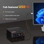 BOSGAME Mini Gaming PC AMD Ryzen 7 5825U, Micro PC 32GB DDR4 RAM 1TB SSD, Mini Desktop Computer Dual LAN 2.5GbE/4K Triple Display/WiFi6E/BT5.2 for Home/Office/Gamer