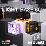be quiet! Light Base 600 DX White PC Case | Fully Windowed Front and Side Panel | Dual Chamber | ARGB LED Strip | Inverted and Horizontal Layout Customizable | BGW66