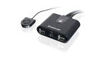 IOGEAR USB 2.0 4x4 Peripheral Switching Hub - 4 PC Share To 4 USB Devices - Up To 480Mbps - Mobile Devices Charging - Mouse/Keyboard - Printer - Scanner - EX HD & More-LED Indicators w/Remote - GUS404
