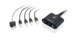 IOGEAR USB 2.0 4x4 Peripheral Switching Hub - 4 PC Share To 4 USB Devices - Up To 480Mbps - Mobile Devices Charging - Mouse/Keyboard - Printer - Scanner - EX HD & More-LED Indicators w/Remote - GUS404