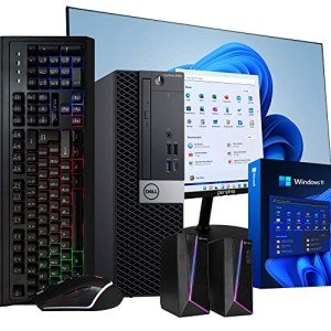 Dell Windows 11 Desktop Computer OptiPlex 5060 | Intel i5-8600 Six Core (4.3GHz Turbo) | 16GB DDR4 RAM | 500GB SSD Solid State + 1TB HDD | WiFi + Bluetooth | Peripheral Computer Package (Renewed)