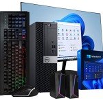 Dell Windows 11 Desktop Computer OptiPlex 5060 | Intel i5-8600 Six Core (4.3GHz Turbo) | 16GB DDR4 RAM | 500GB SSD Solid State + 1TB HDD | WiFi + Bluetooth | Peripheral Computer Package (Renewed)