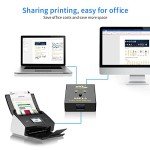 eKL USB 3.0 Switch Selector 2 Computers Sharing 1 USB Peripheral Mouse Keyboard Printer Scanner with 2 Pack USB A to B Cables