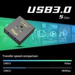 eKL USB 3.0 Switch Selector 2 Computers Sharing 1 USB Peripheral Mouse Keyboard Printer Scanner with 2 Pack USB A to B Cables