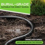 GEARit Cat6 Outdoor Ethernet Cable (Cat 6 DIY Kit - 500ft Bulk Cable | x10 RJ45 | x10 Boot) 23AWG OFC Pure Copper, FTP, LLDPE, Waterproof, Direct Burial, In-Ground, UV, POE, Network, LAN, Internet