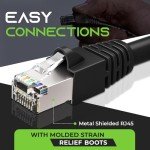 GEARit Cat6 Outdoor Ethernet Cable (Cat 6 DIY Kit - 500ft Bulk Cable | x10 RJ45 | x10 Boot) 23AWG OFC Pure Copper, FTP, LLDPE, Waterproof, Direct Burial, In-Ground, UV, POE, Network, LAN, Internet