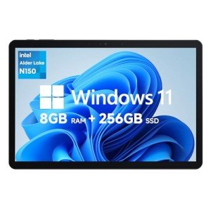 CHUWI 2025 Hi10 X1 Windows 11 Tablet 10.1'', Intel N150(Up to 3.6GHz), 8GB LPDDR5 256GB SSD, Windows Tablet PC, 8MP+5MP Cameras, WiFi 6, BT 5.2, HDMI, USB 3.2, Type C, Full HD, with Case