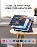 CHUWI 2025 Hi10 X1 Windows 11 Tablet 10.1'', Intel N150(Up to 3.6GHz), 8GB LPDDR5 256GB SSD, Windows Tablet PC, 8MP+5MP Cameras, WiFi 6, BT 5.2, HDMI, USB 3.2, Type C, Full HD, with Case