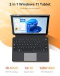 CHUWI 2025 Hi10 X1 Windows 11 Tablet 10.1'', Intel N150(Up to 3.6GHz), 8GB LPDDR5 256GB SSD, Windows Tablet PC, 8MP+5MP Cameras, WiFi 6, BT 5.2, HDMI, USB 3.2, Type C, Full HD, with Case