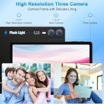 2025 Latest 11 inch 2K Tablet with Keyboard Android 14 2000x1200 2 in 1 Tablets PC, T616 Octa Core, 18GB RAM+128GB ROM, 5+5+13MP Camera, 9000mAh Battery 4 Speakers, 5G WiFi, with Case, Stylus - Gray