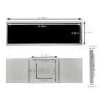 VSDISPLAY 14.5 Inch White LCD Monitor 2560x720 2K Resolution USB-C Stretched Bar Display for Computer PC Case GPU CPU Secondary Screen