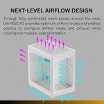 Gamdias RGB White Tempered Glass Gaming Case, 2-Way Standing for Vertical & Horizontal Orientation & One-Touch Open Computer Case with 3 Built-in ARGB Fans, Support 420mm AIO & Huge Cable Management
