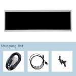VSDISPLAY 14.5 Inch White LCD Monitor 2560x720 2K Resolution USB-C Stretched Bar Display for Computer PC Case GPU CPU Secondary Screen