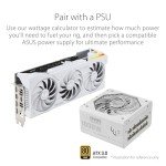 ASUS TUF Gaming GeForce RTX™ 4070 Ti Super BTF White OC Edition Gaming Graphics Card (PCIe 4.0, 16GB GDDR6X, Exclusive to BTF ATX Motherboards