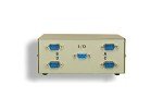 KENTEK DB9 Male 4 Way Manual Data Switch Box RS-232 D-Sub 9 Pin I/O ABCD Port for PC MAC to Peripherals Devices Printer