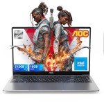 AOC Laptop Computer 15.6" Full HD IPS Display Laptop with N97 Processor(Up to 3.6GHz)Work Laptops 16GB RAM 512GB SSD Windows 11 Laptop Business Computer Light&Thin, Metal Shell, Webcam, Type-C, USB3.2