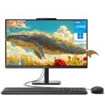Lenovo 24 23.8" FHD All-in-One Desktop Computer for Home Office, Intel 4-Core Processor (Beat i3-1110G4), 32GB DDR4 RAM, 1TB PCIe SSD, WiFi 6, Bluetooth, Business AIO, Windows 11 Pro, Vent-Hear
