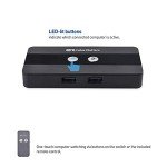 Cable Matters USB 2.0 Switch Hub USB Sharing Switch for 2 Computers and 4 USB-A Peripherals - Button or Wireless Remote Control Swapping