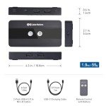 Cable Matters USB 2.0 Switch Hub USB Sharing Switch for 2 Computers and 4 USB-A Peripherals - Button or Wireless Remote Control Swapping