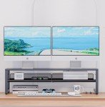 Dual Monitor Stand Riser for Desk Organization