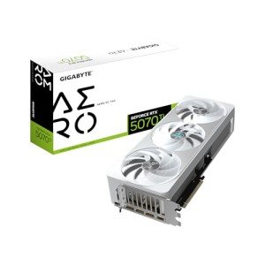GIGABYTE GeForce RTX 5070 Ti AERO OC 16G Graphics Card, 16GB 256-bit GDDR7, PCIe 5.0, WINDFORCE Cooling System, GV-N507TAERO OC-16GD Video Card