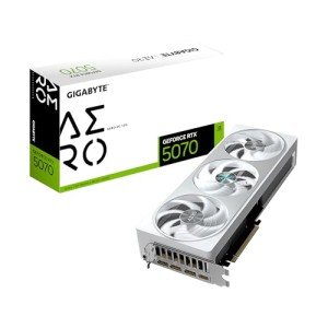 GIGABYTE GeForce RTX 5070 AERO OC 12G Graphics Card, 12GB 192-bit GDDR7, PCIe 5.0, WINDFORCE Cooling System, GV-N5070AERO OC-12GD Video Card