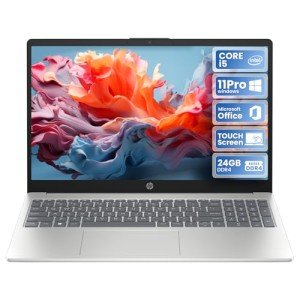 HP 15.6" Touchscreen Laptop 12th Gen Intel Core i5 24GB DDR4 RAM 1TB PCIe SSD Intel Iris Xe Graphics Wi-Fi 6E & Bluetooth 5.3 Windows 11 Pro & Office Pro Extra LT 32GB SD Card