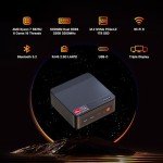 BOSGAME P4 Plus Mini PC Computers, AMD Ryzen 7 5825U Desktop Computers Win 11 Pro, 16GB DDR4 512GB SSD Mini Computers (up to 4.5Ghz), 4K Triple Display Micro Desktop PC BT5.2/Wi-Fi6E