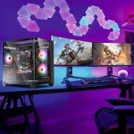 Gaming PC Desktop Computer,Intel Core i5 Desktop,Operating at A Frequency of 3.2-3.6 GHz,RX550 Graphics Card with 4GB GDDR5 Video Memory,16GB RAM, 512GB NVME SSD,WiFi 5.0,RGB Fan x4