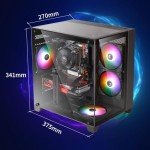 Gaming PC Desktop Computer,Intel Core i5 Desktop,Operating at A Frequency of 3.2-3.6 GHz,RX550 Graphics Card with 4GB GDDR5 Video Memory,16GB RAM, 512GB NVME SSD,WiFi 5.0,RGB Fan x4