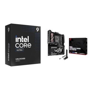 Intel Ultra 9 Desktop Processor 285K - 24 cores (8P+16E) & ASUS ROG Maximus Z890 Extreme E-ATX Motherboard, Advanced AI PC-Ready, DDR5, WiFi7, AI OC, 5” LCD Screen Bundle