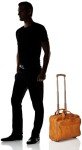 Solo New York Leather Rolling Case with Wheels - Roller Laptop Bag, Wheeled Briefcase for Women & Men, Carry On Size for Travel, Fits 15.6" Computer - Walker, Tan