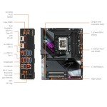 GIGABYTE Z890 AORUS Master Intel Core Ultra (Series 2) LGA 1851 Motherboard, ATX, DDR5, 5X M.2, PCIe 5.0, Thunderbolt 4, WIFI7, 10GbE LAN, EZ-Latch