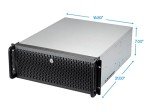 Rosewill 4U Server Chassis 11 Bay Server Case 8X 3.5 + 3X 5.25 HDD, ATX, Rackmount Server Case, Include Front 2X 120mm Fans Rear 2X 80mm Fans Metal Rack Mount Computer Case 21" Deep, RSV-R4000U