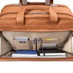 Solo New York Leather Rolling Case with Wheels - Roller Laptop Bag, Wheeled Briefcase for Women & Men, Carry On Size for Travel, Fits 15.6" Computer - Walker, Tan