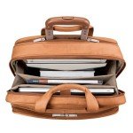 Solo New York Leather Rolling Case with Wheels - Roller Laptop Bag, Wheeled Briefcase for Women & Men, Carry On Size for Travel, Fits 15.6" Computer - Walker, Tan