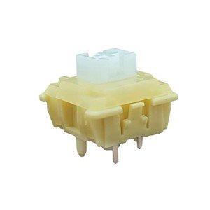 Tecsee Mechanical Keyboard Silent Shaft Switch Lubricated, Silent Linear Low Profile Yellow Medium Switch for Tablet Notebook Desktop Computer Peripheral Keyboard(70PCS Linear)