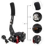 YESHMA 64 Bit USB Handbrake PC Handbrake Compatible With G25/27/29 G920 T500 T300,Professional Gaming Peripherals using for Racing Games(Black without Clamp)